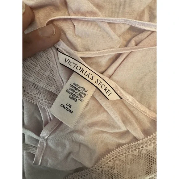Y2K Victoria's Secret Pink Negligee Lingerie Mini Slip Dress Lace Coquette L‎ - Picture 10 of 11